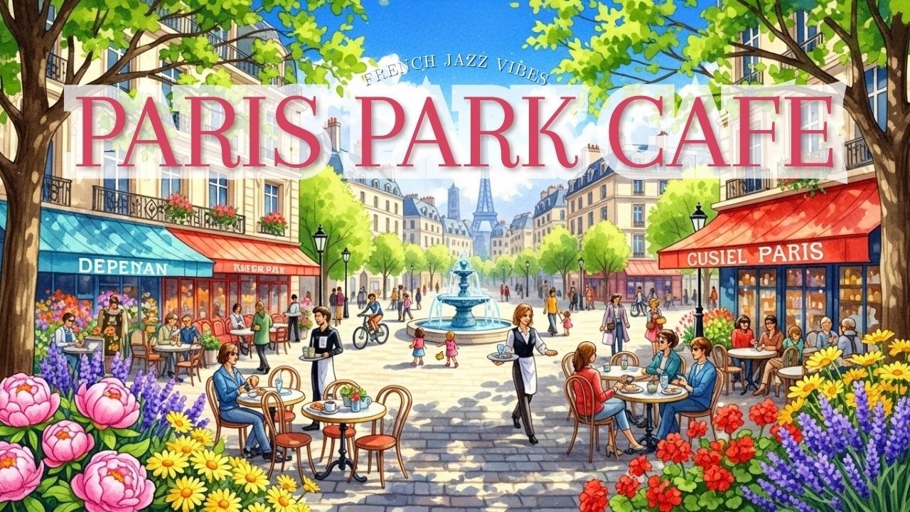 𝐏𝐚𝐫𝐢𝐬 𝐏𝐚𝐫𝐤 𝐂𝐚𝐟𝐞́ 🌿☕French Instrumental Music — Coffee Playlist | Study, Work & Relax