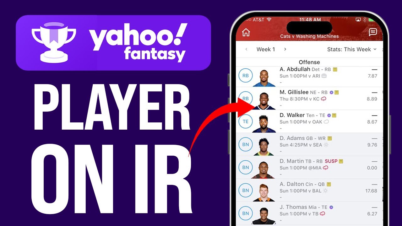 How to Put a Player on IR in Yahoo Fantasy Football (Step-by-Step)