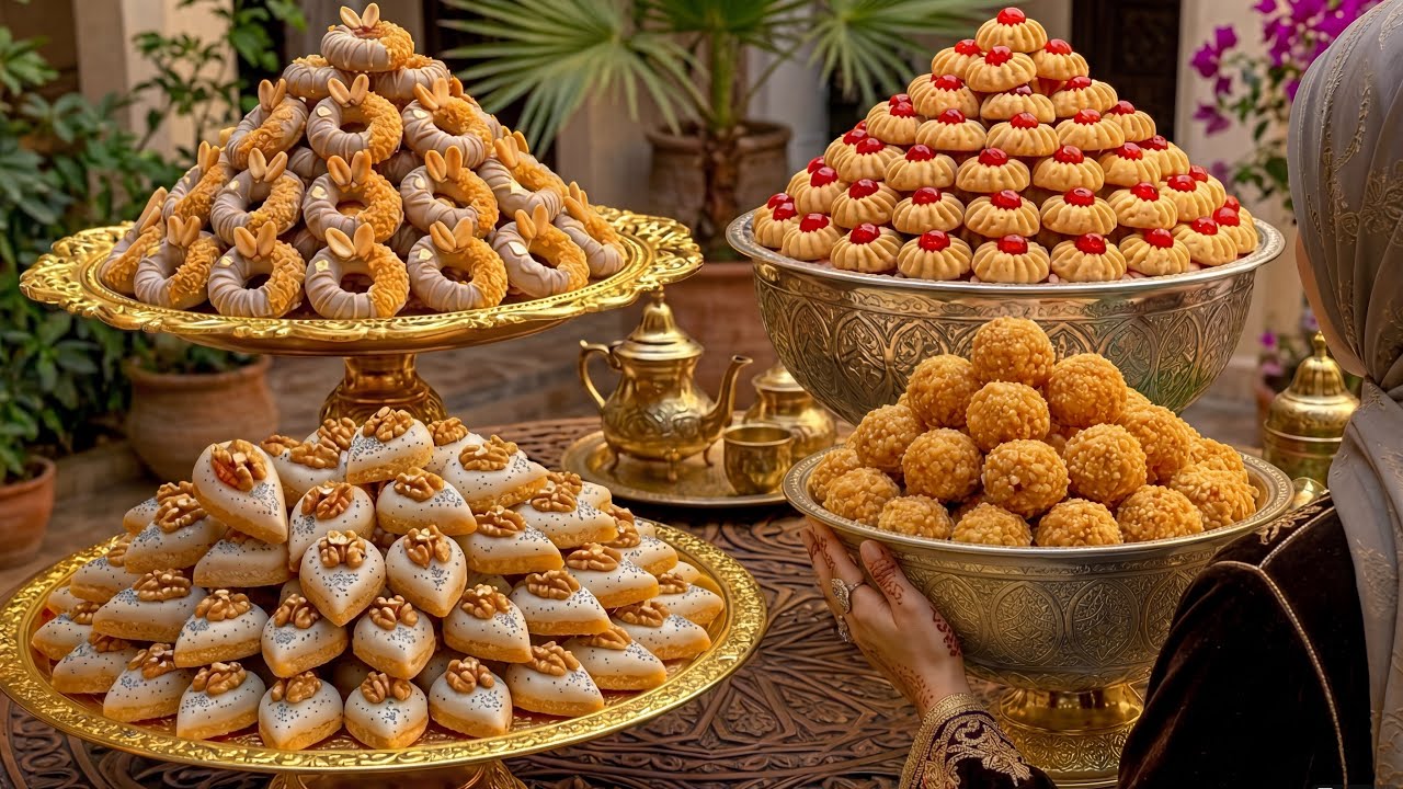 سجلي الوصفة أكيد تحتاجٍيها😋 حلويات العيد 2026💥📍4 اقتراحات لحلويا شرب الشاي سهله وسريعه لذيذة 👌