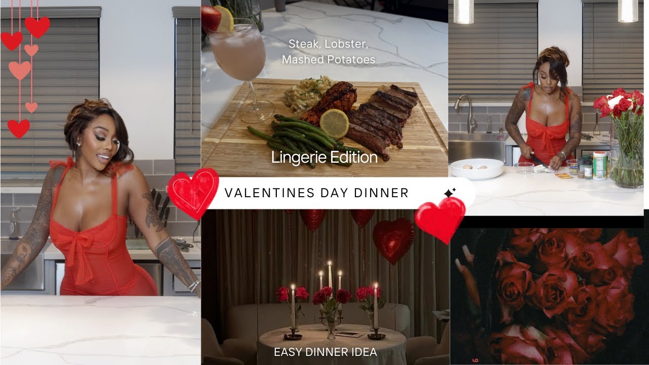 WHAT TO COOK FOR YOUR PARTNER ON VALENTINES DAY * LINGERIE EDITION * LOBSTER & STEAK !