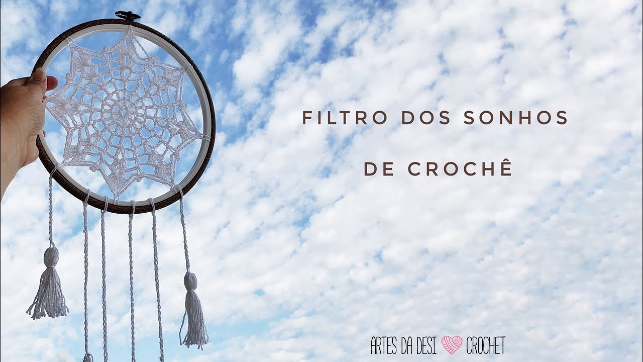 Filtro dos Sonhos ~ Mandala de Crochê ~ Artes da Desi