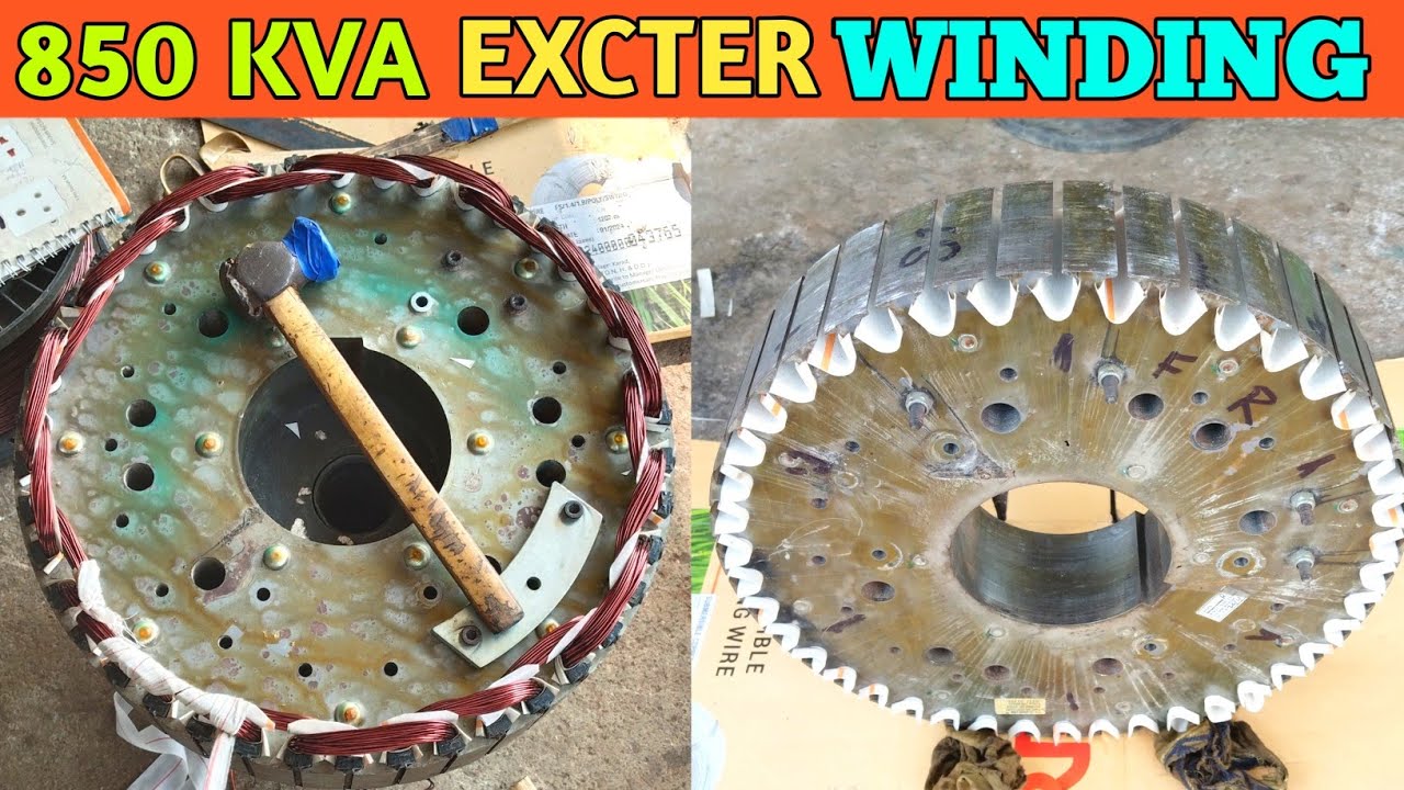 850 KVA excter rotor winding l motor winding gs electrical