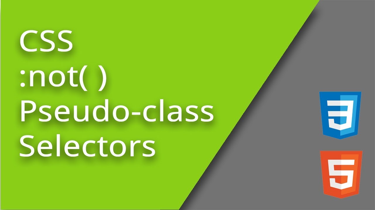 CSS :not( ) pseudo-class Selector