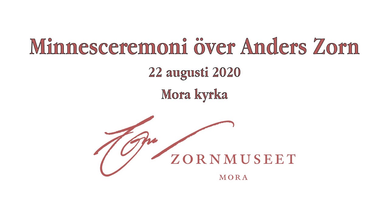 Minnesceremoni över Anders Zorn, 22 augusti 2020