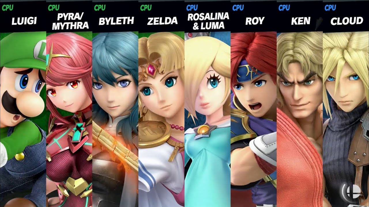 Super Smash Bros. Ultimate - Luigi and Females vs Rosalina and Males