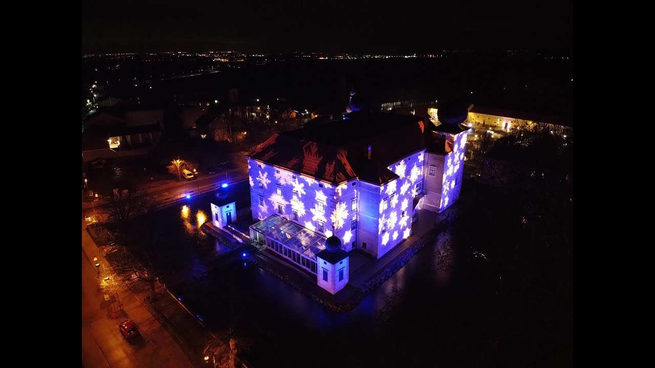 DJI Mavic Mini - Wasserschloss Kottingbrunn Nacht