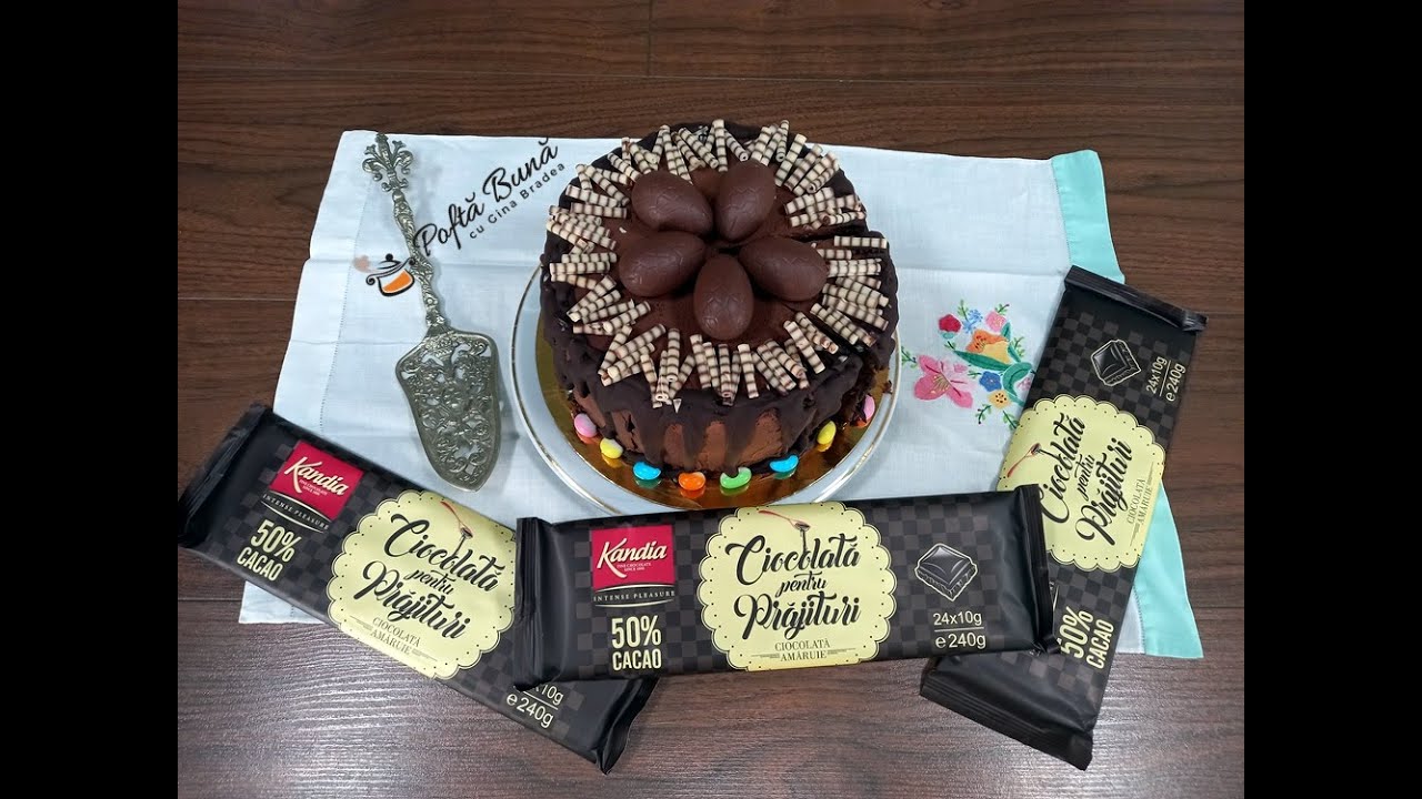 Tort de ciocolata cu crema ganache si cafea - Gina Bradea, tortul de ziua mea