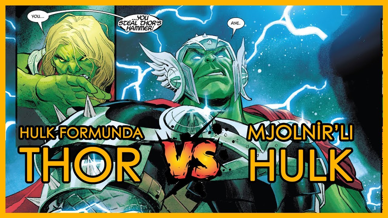 Mjolnir'li hulk, Hulk'a dönüşmüş Thor'la karşılaşıyor! (Kozmik Thor 13. Bölüm)