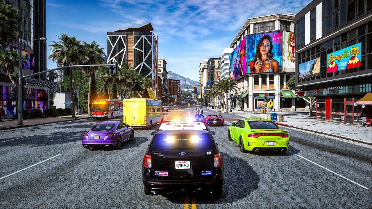 GTA 5 LSPDFR Realistic City Patrol High Crime Traffic Stop & Backup Callouts 