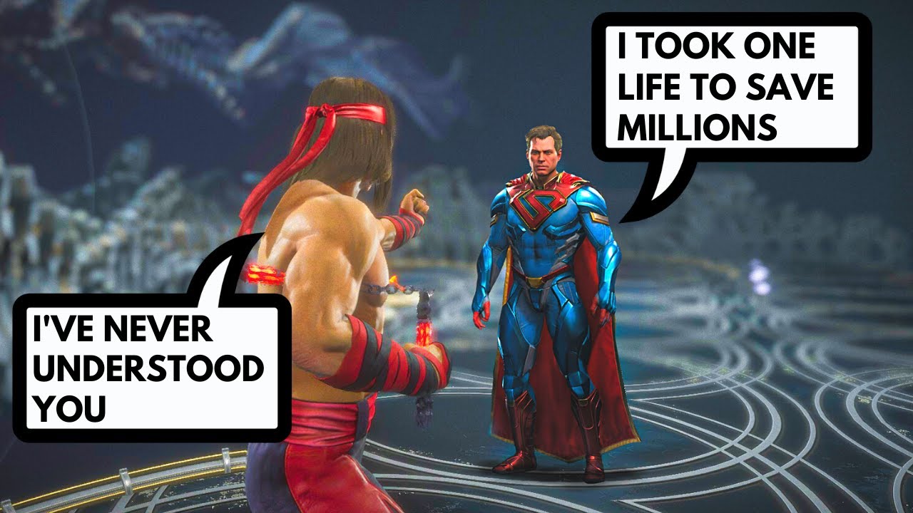 MK VS DC : Liu Kang Vs Superman Intros Dialogues