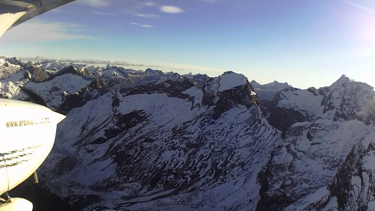 Flight from Queenstown to Milford Sound, NZ