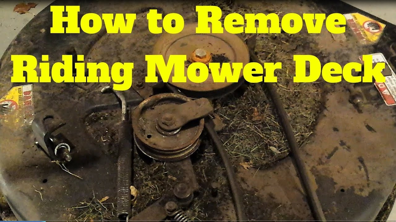 How to remove your mower's deck (Dixon)