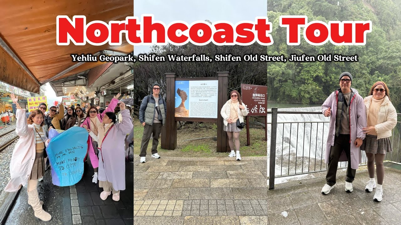 NORTHCOAST TOUR in TAIWAN (Yehliu Geopark, Shifen Old Street, Shifen Waterfalls & Jiufen Oldstreets)
