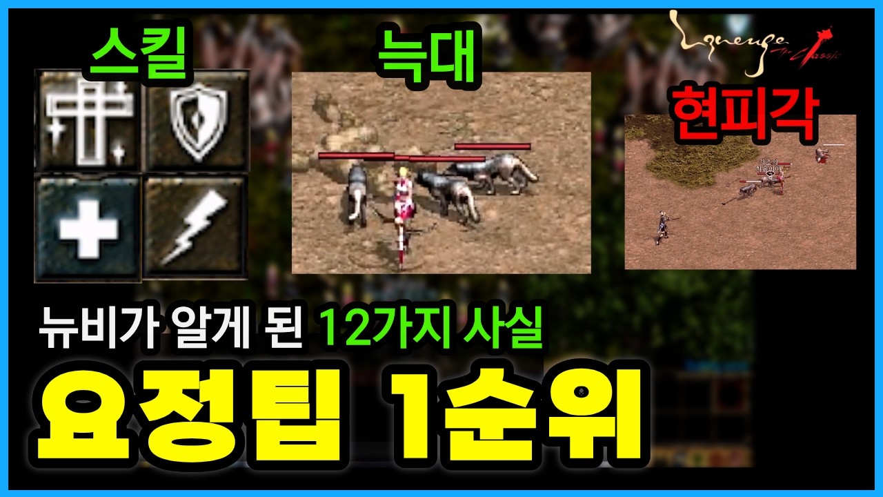 태어나서 처음 해본 리니지 클래식 덱요정떡상!🔥늑대를 왜? 죽이는거야 ㅠㅠ │요정&middot;늑대&middot;스킬 12가지TIP