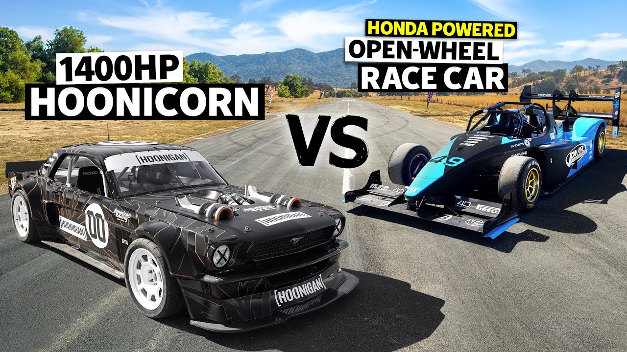 POWER vs WEIGHT! 1300lb 650hp WOLF vs Lia Block's AWD 1400hp Mustang // Hoonicorn vs The World 2