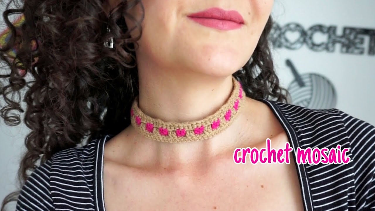 🥰 Lo tejí con solo 7 gramos de hilo 😱 Choker a crochet
