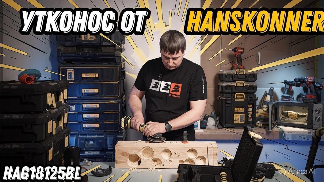 Новинка Аккумуляторная Ушм Hanskonner с плоским редуктором HAG 18125 BL #Hanskonner #tools