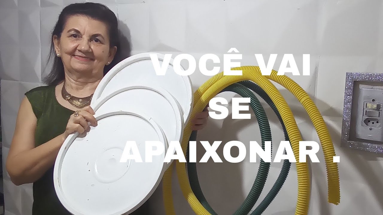 SENSACIONAL/TAMPAS DE GALÃO DE TINTA+CONDUITE/DO LIXO AO LUXO/ BY Socorro Rodrigues #reciclagem#diy