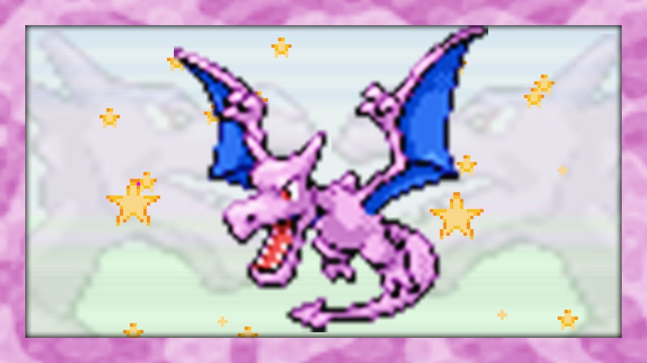 Live! Shiny Aerodactyl after 5836 Soft resets in Pokemon Leafgreen!