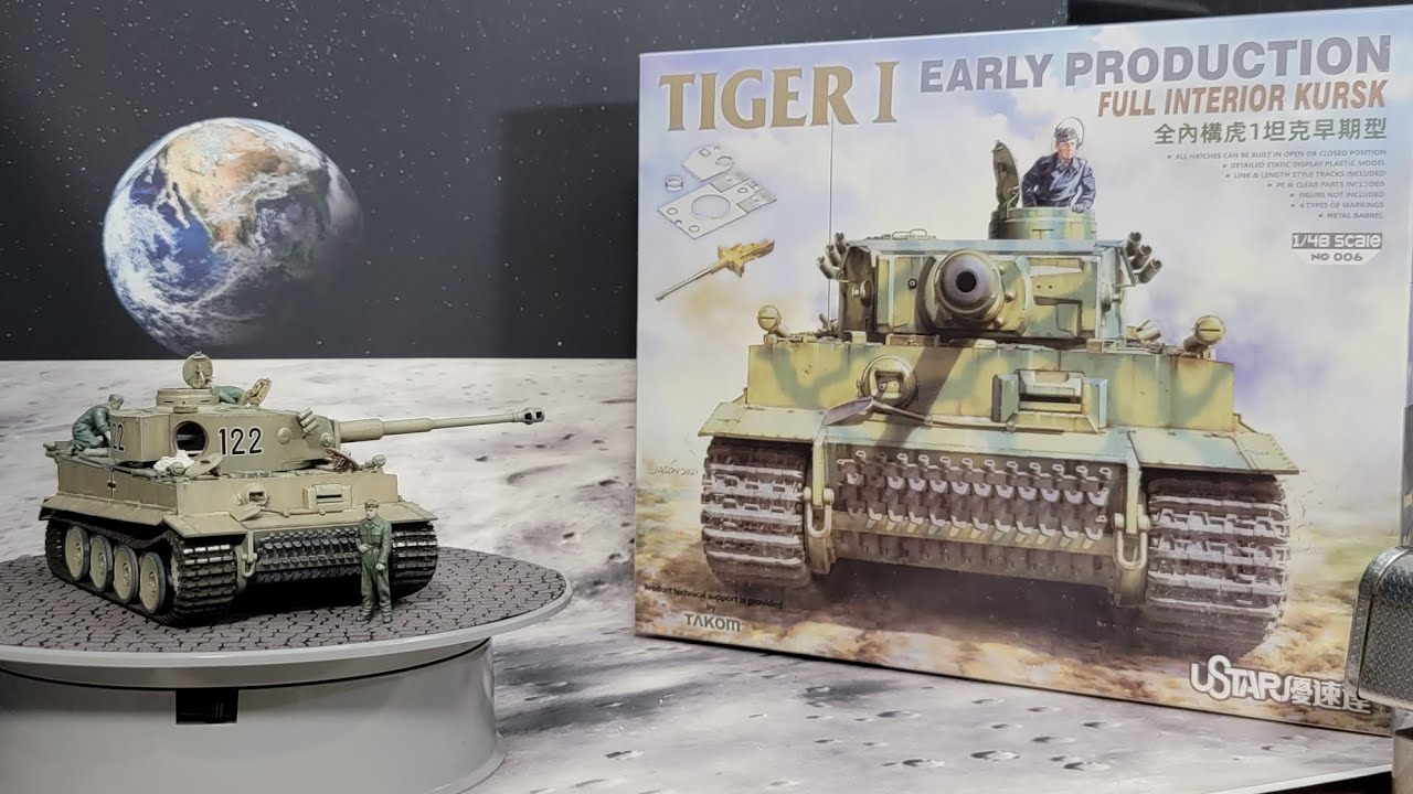 TACOM 1/48 TIGER1 fullinterior KURSK 戦車のプラモデルです　タコム　タイガー1　フルインテリア　クルスクの戦い