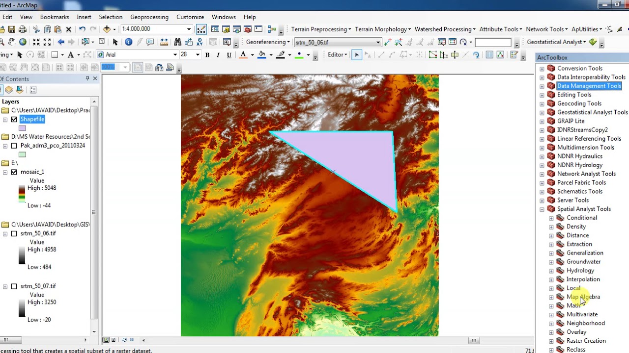 Shapefile Creation and Extract by Mask in ArcGIS