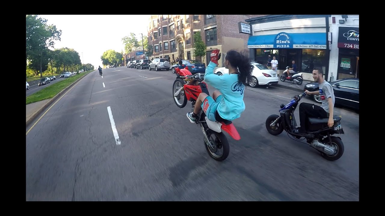 DIRTBIKES  F***ING UP THE STREETS  OF BOSTON