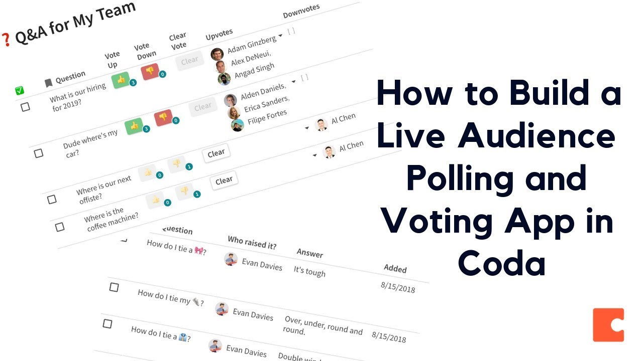 How To Build A Live Audience Polling and Voting&nbsp;App Tutorial - Slido Alternative (Coda)