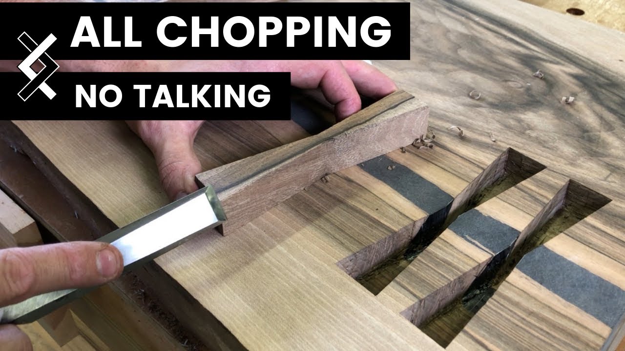 Wood Inlay—No Talking—How to Woodworking