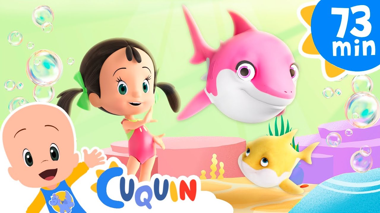 Baby Shark em portugues | Bebê Tubarão e mais músicas infantis de Cleo e Cuquin | Cocotoons Brasil