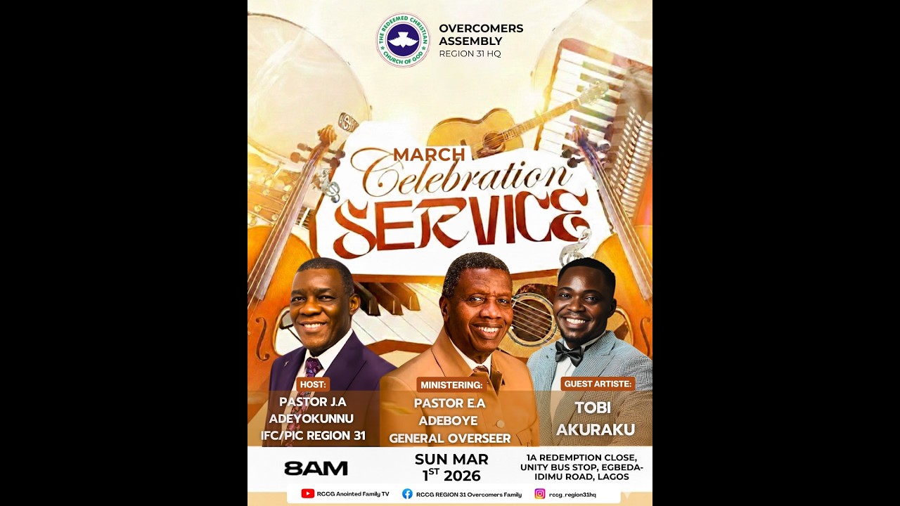 MARCH CELEBRATION SUNDAY SERVICE || 01-03-2026
