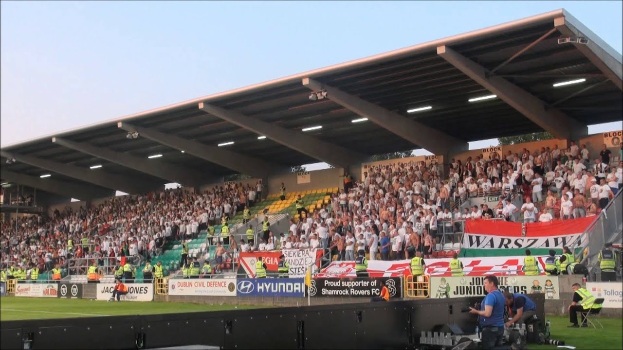 Doping kibiców Legii w Dublinie