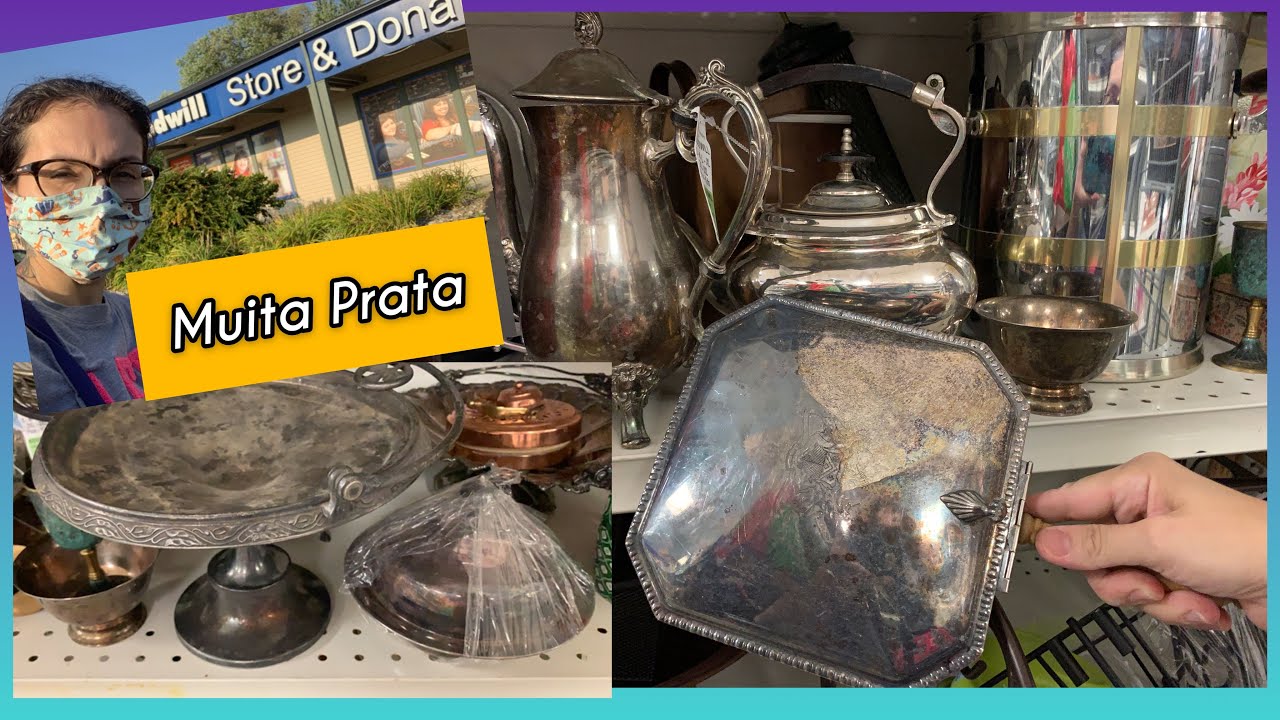 ACHEI MUITA VASILHA DE PRATA NO BRECHÓ DOS ESTADOS UNIDOS
