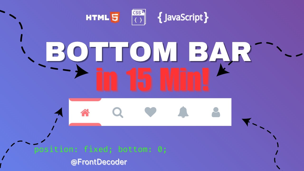 How I Build a Modern Responsive Bottom Nav Bar in 15 Mins (HTML CSS JS Tutorial)