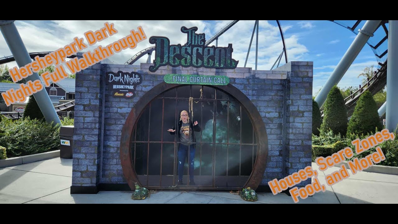 Hersheypark Dark Nights 2025 Full Walkthrough Including Houses, Scare Zones, Food, and Merchandise!
