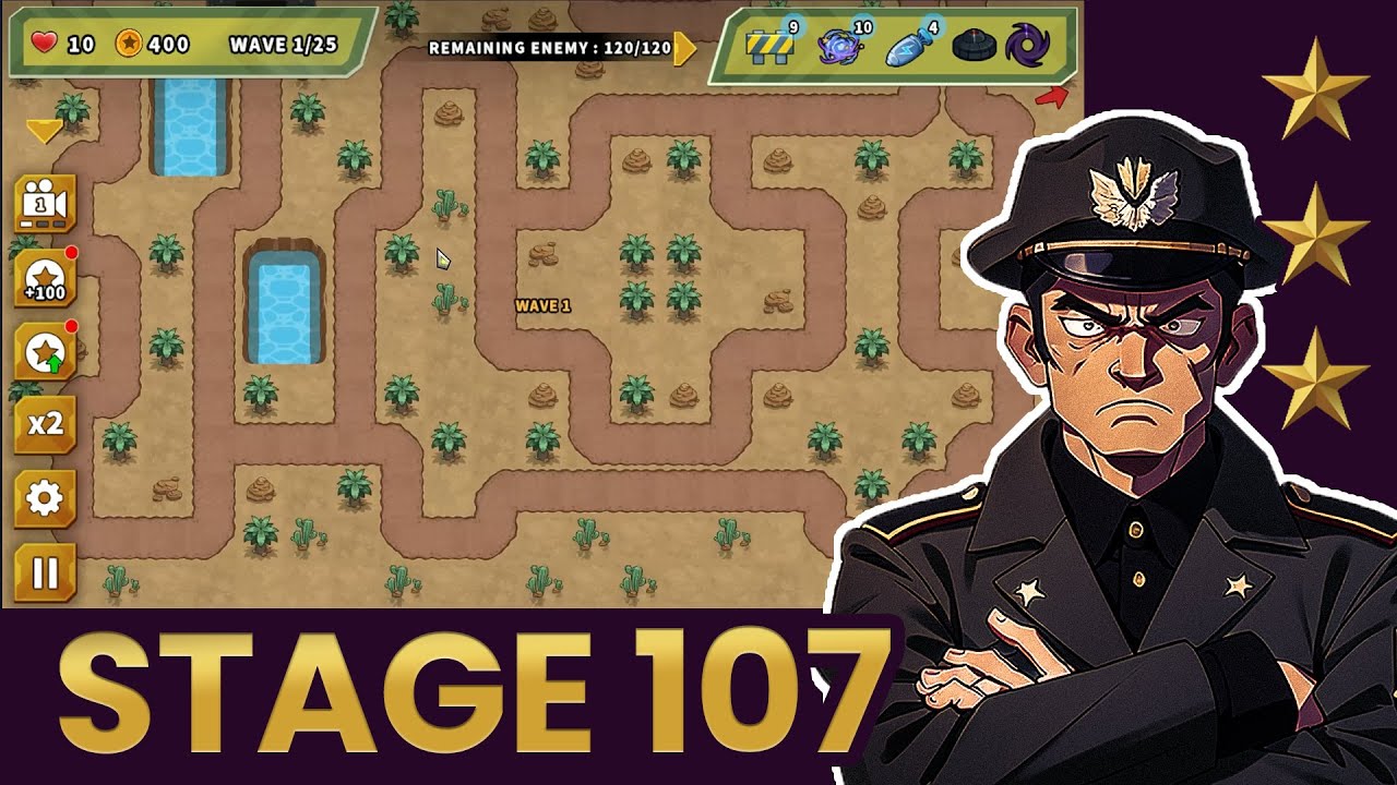 Turret Defense King - Stage 107 Playthrough