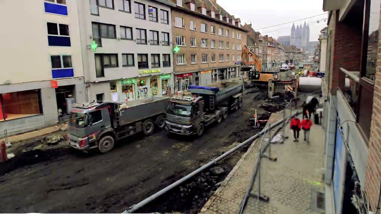 Timelapse de l'avancée des travaux à la rue Royale