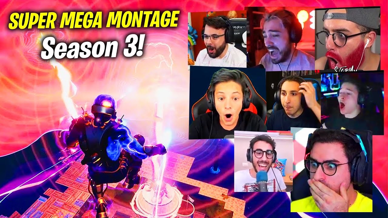 SUPER MEGA MONTAGGIO! STREAMER REAGISCONO EVENTO DI FINE STAGIONE! Mappa INONDATA! Fortnite 🚨