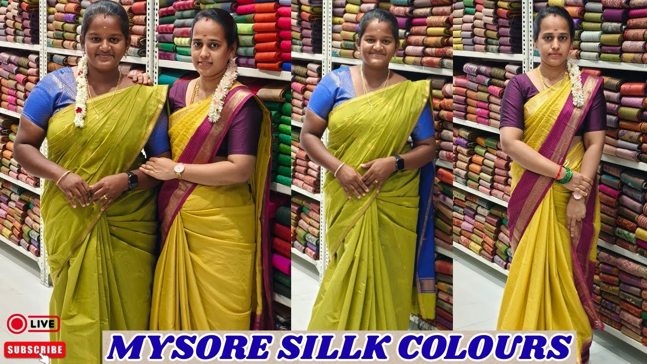 Mysore sillk saree🛍️colours pakkalama semma price #elampillaisarees SRI SAKTHI JAYAN TEX ELAMPILLAI