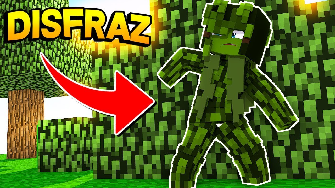 ME DISFRAZO DE HOJAS🍃~ MINECRAFT (ESCONDITE)