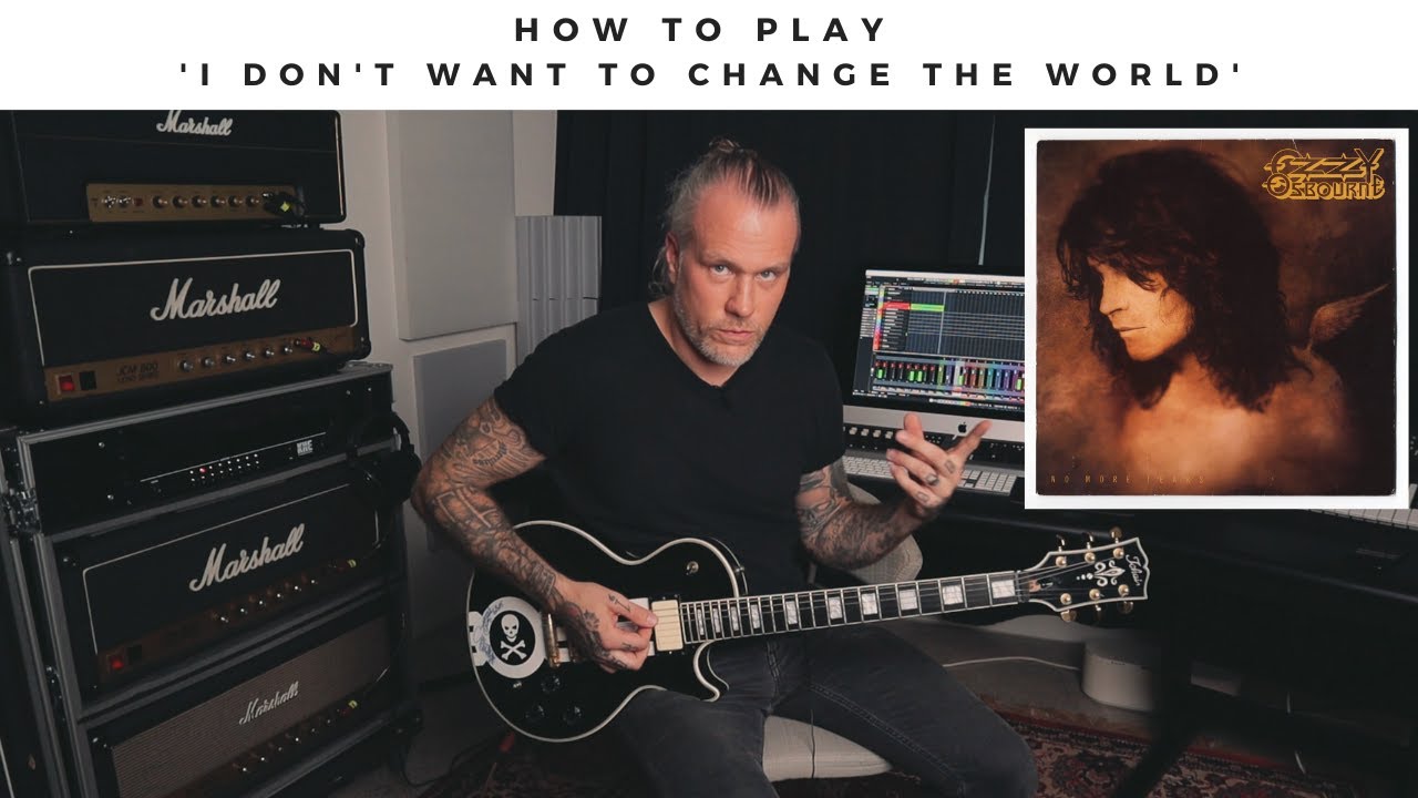 How to play Ozzy Osbourne's `I DON'T WANT TO CHANGE THE WORLD' on guitar.