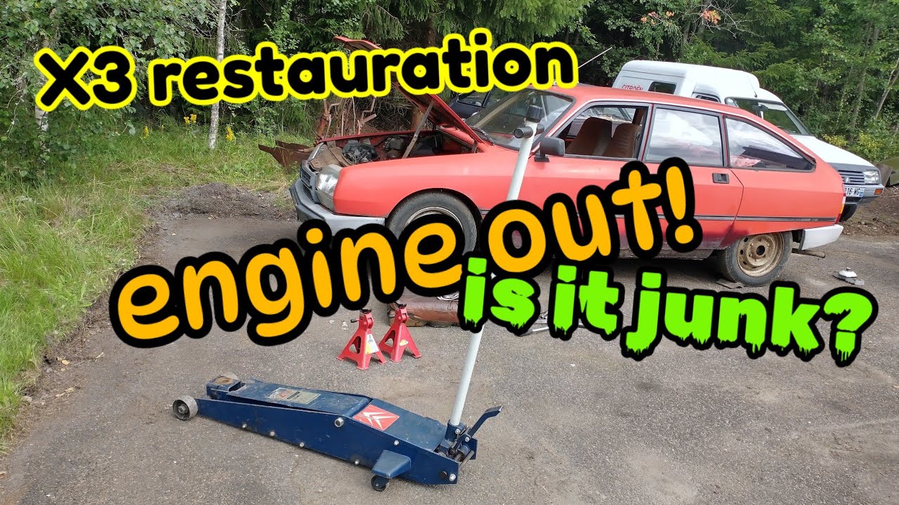 The Citroën GSA X3 gets some attention. Engine is out for overhaul!