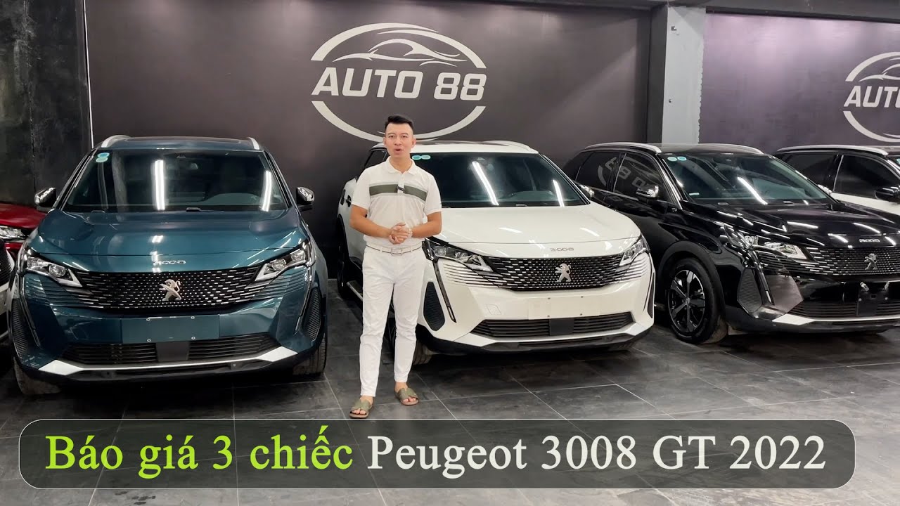 Báo giá 3 chiếc xe ô tô cũ lướt Peugeot 3008 GT 2022