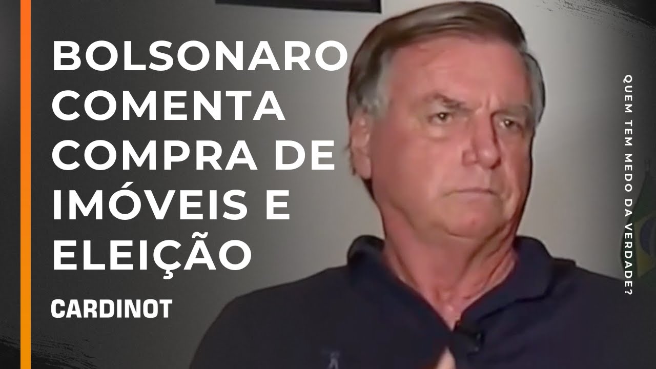 Bolsonaro comenta compra de im&oacute;veis e elei&ccedil;&atilde;o - Cortes de CARDINOT AO VIVO