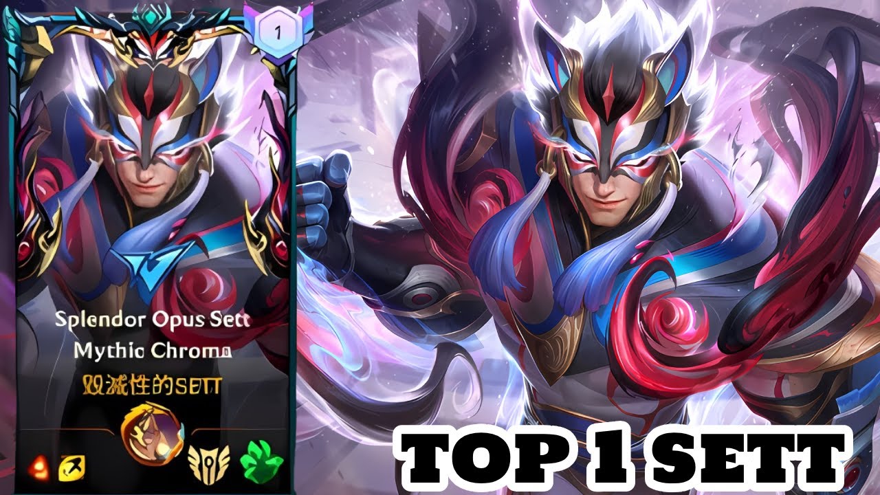 Wild Rift Sett(sett mythic chroma skin ) - Top 1 Sett Gameplay Rank season 15
