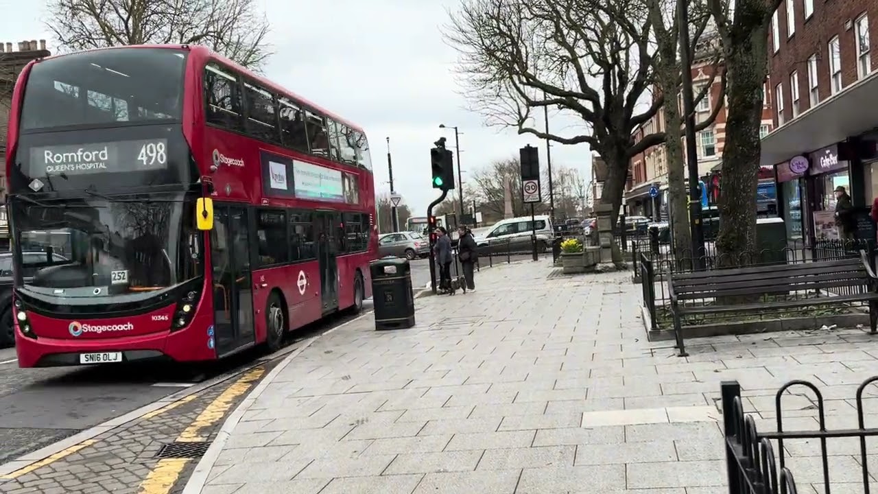 ADL Enviro400 MMC Stagecoach London 10345 SN16OLJ Route 498 Romford Queens Hospital