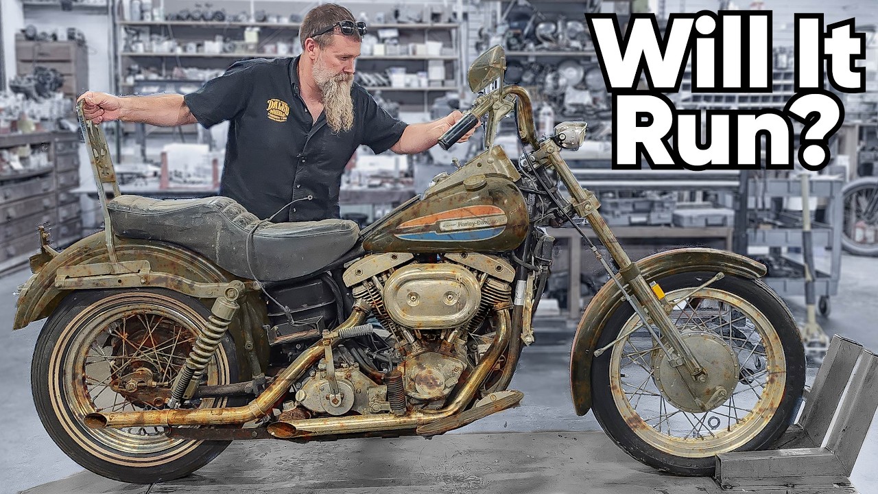 Я купил 50-летний мотоцикл Harley, который ржавел десятилетиями.