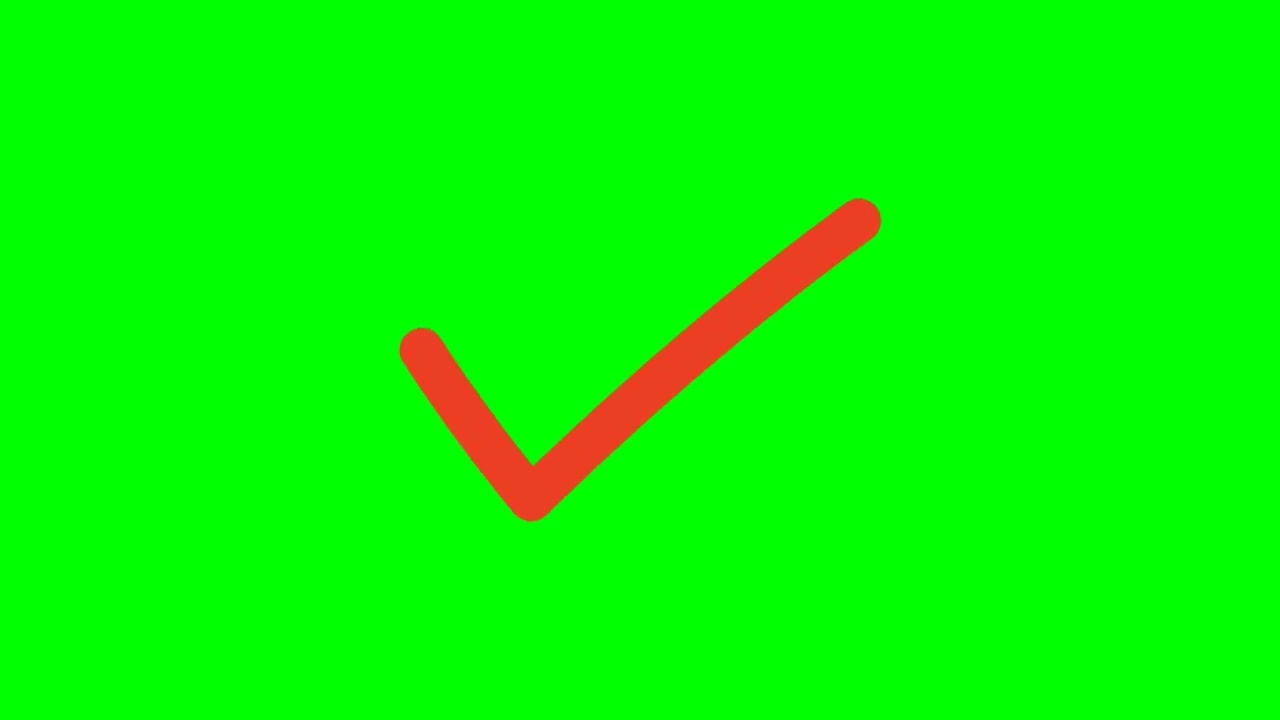 Animated green screen Tick ✅ video no copyright ©️