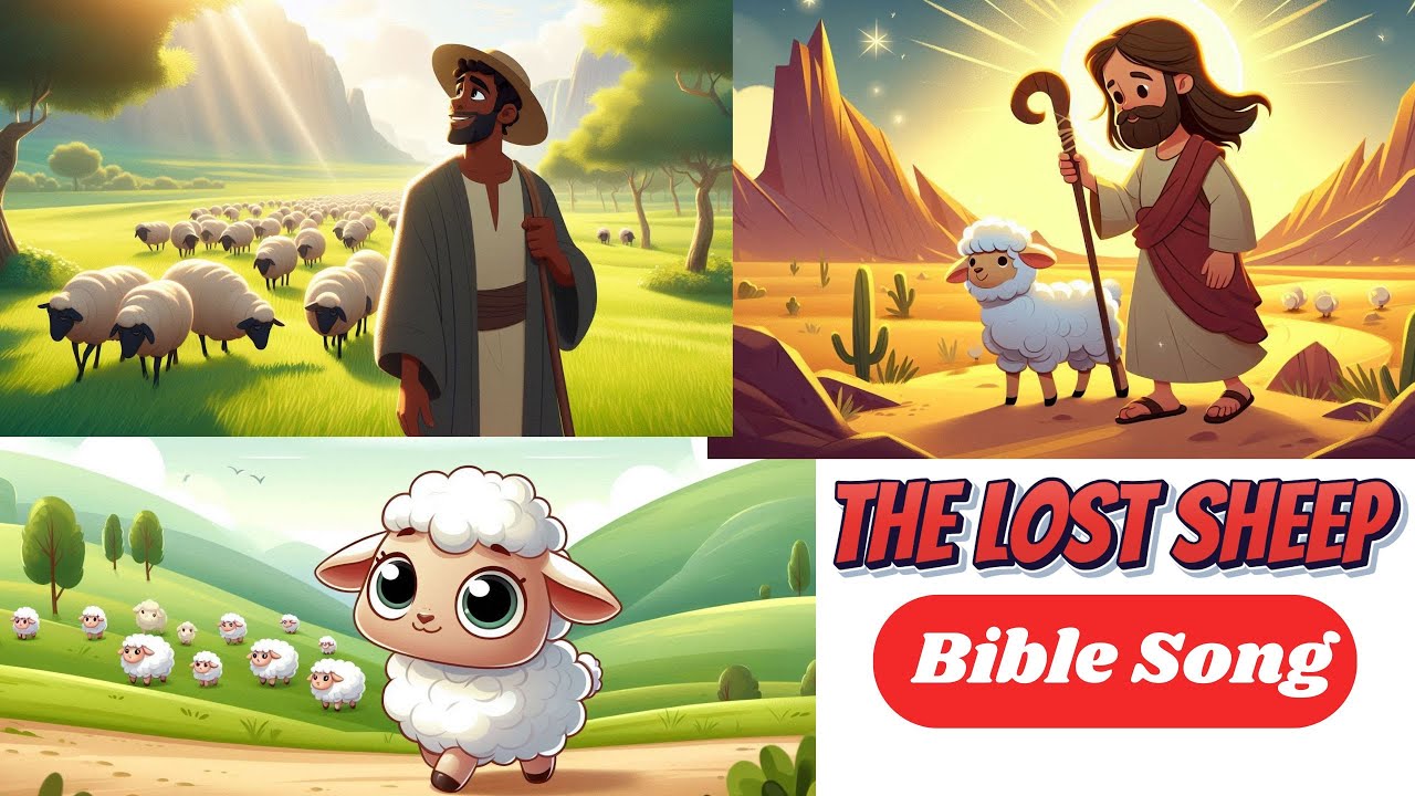 Bible story song for Kids | Lyrics | Animated song | the Lost Sheep | Luke 154: 7 | Jesus's parable