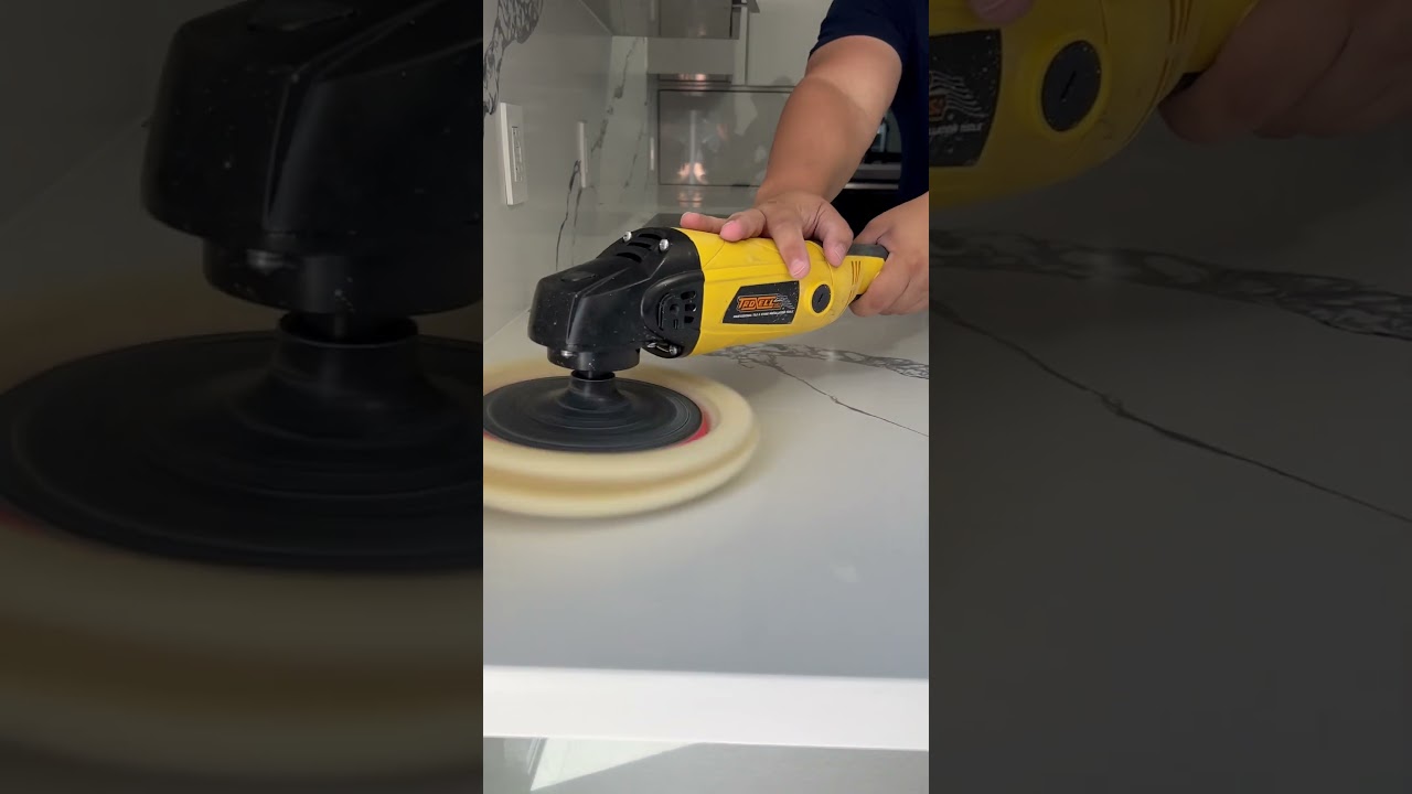 Polishing  quartz countertop #miami