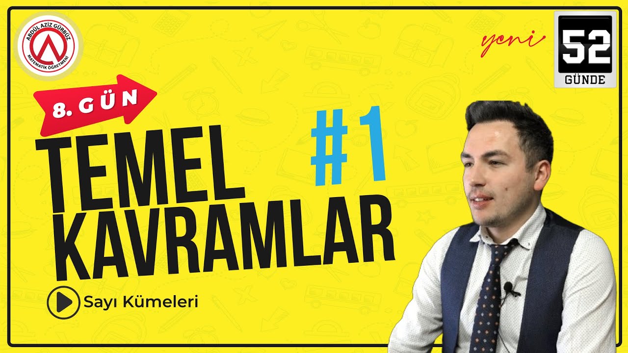 Temel Kavramlar - 1 | 8.gün 🔴 | 52 Günde Matematik Kampı | Kpss Meb Ags Dgs Ales | Pdf